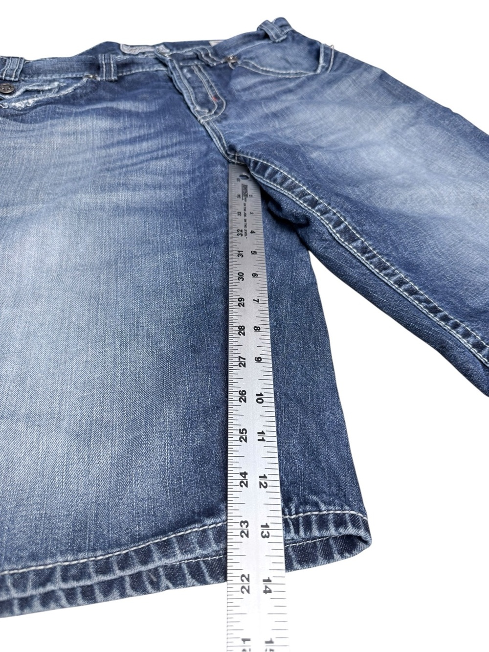 MEK Denim Men’s Bermuda Denim Shorts - Picture 12 of 12
